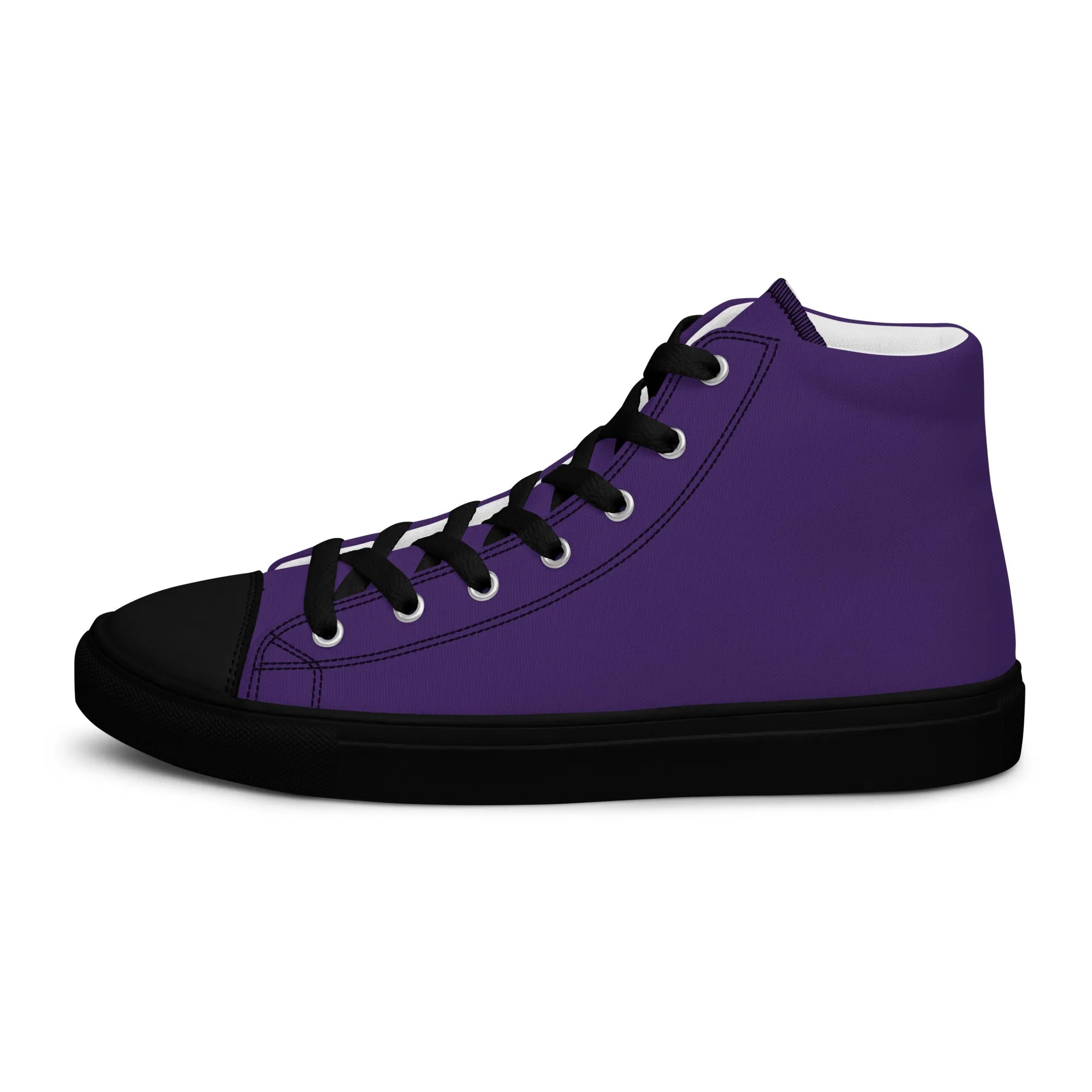 Women’s high top canvas shoes Purple/Black