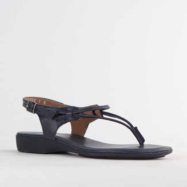 Women's Thong Flat Sandal in Navy - 10732