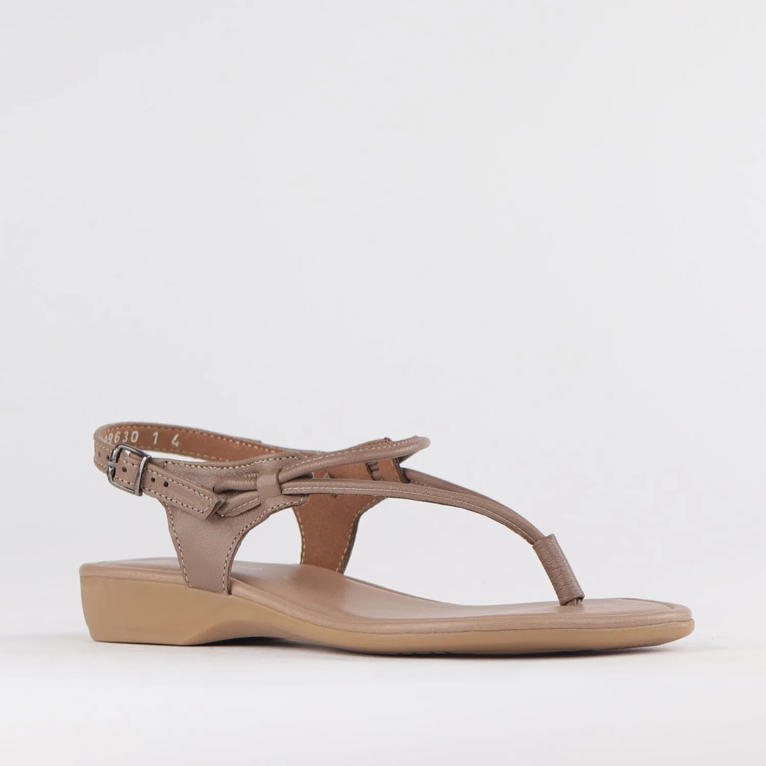 Women's Thong Flat Sandal in Stone - 10732