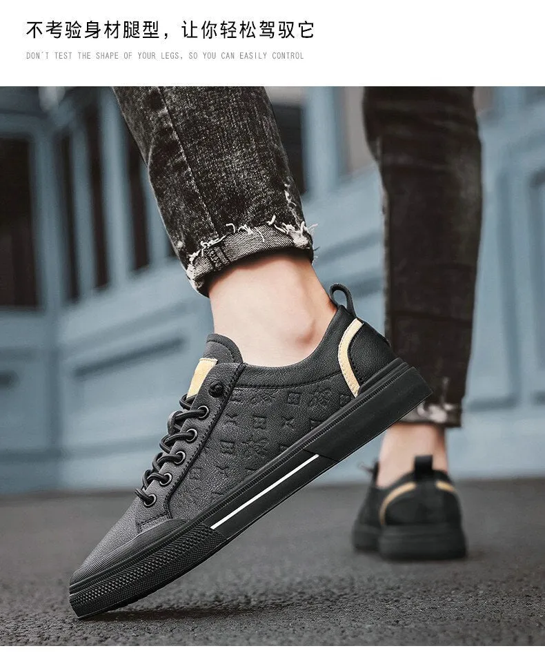 Xituodai  Men's shoes spring and autumn casual leather shoes men's leather fashion simple trendy shoes breathable sports shoes